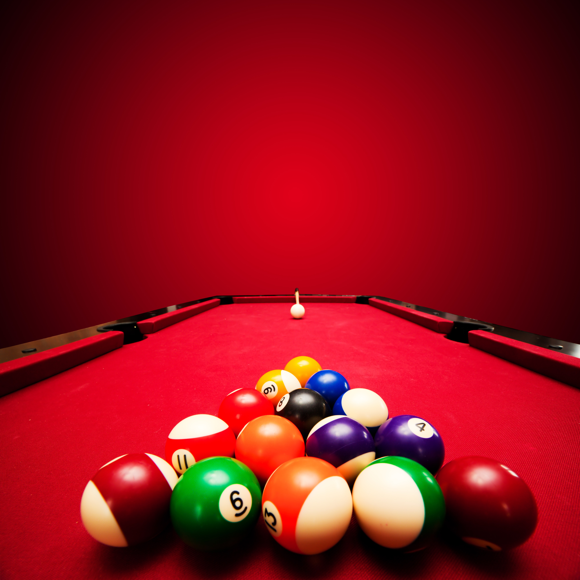 Red Billiards Pool Table